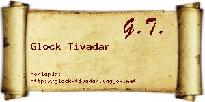 Glock Tivadar névjegykártya